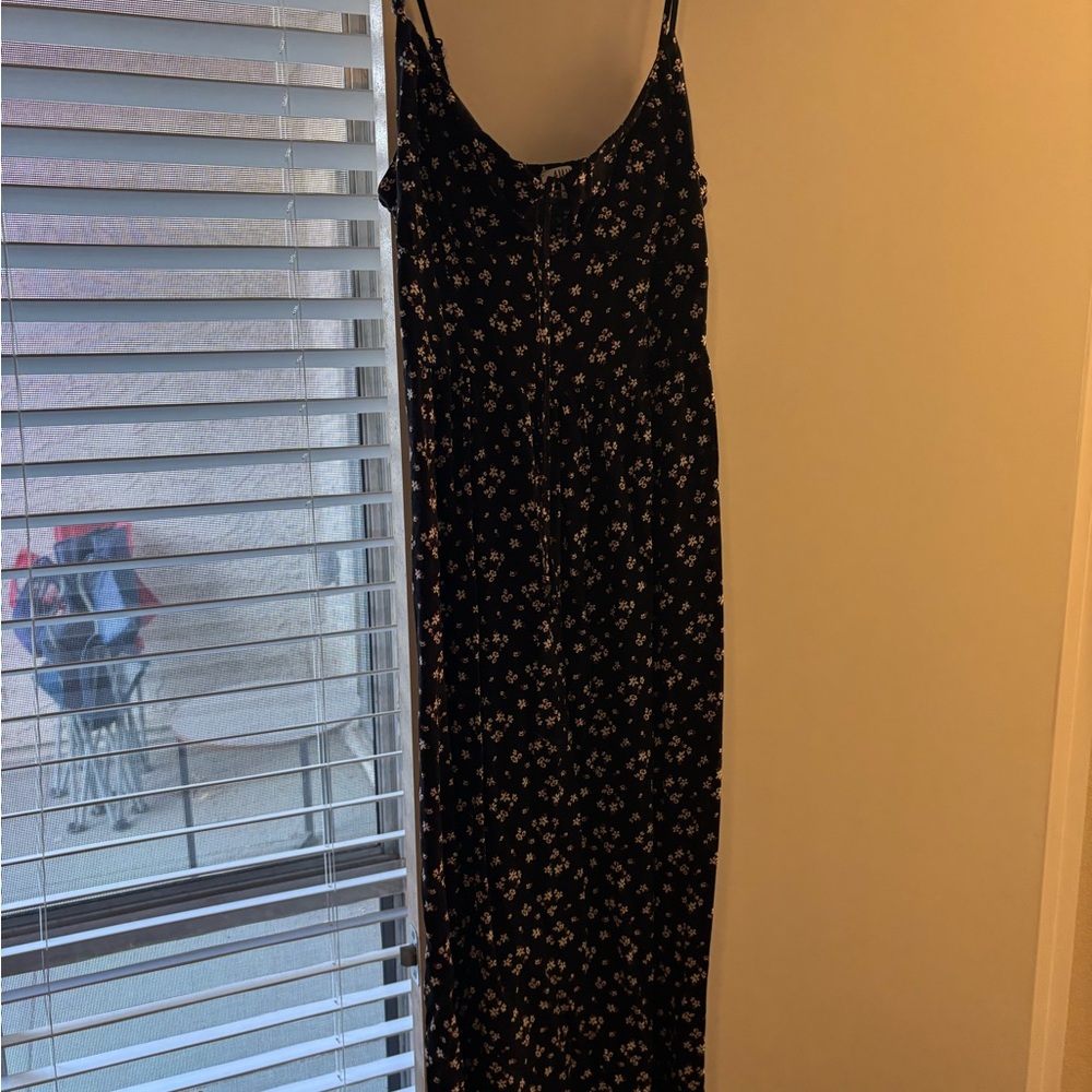 AUW Black and White Floral Maxi Dress